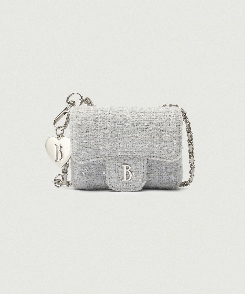 Tweed Chain Belt Mini Bag_Mint