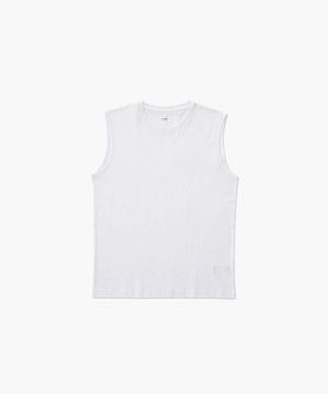 CODIGALLERY 민소매 라운드 이너 티셔츠 화이트_CTSVZ11BSW