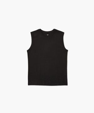 CODIGALLERY 민소매 라운드 이너 티셔츠 블랙_CTSVZ12BSB