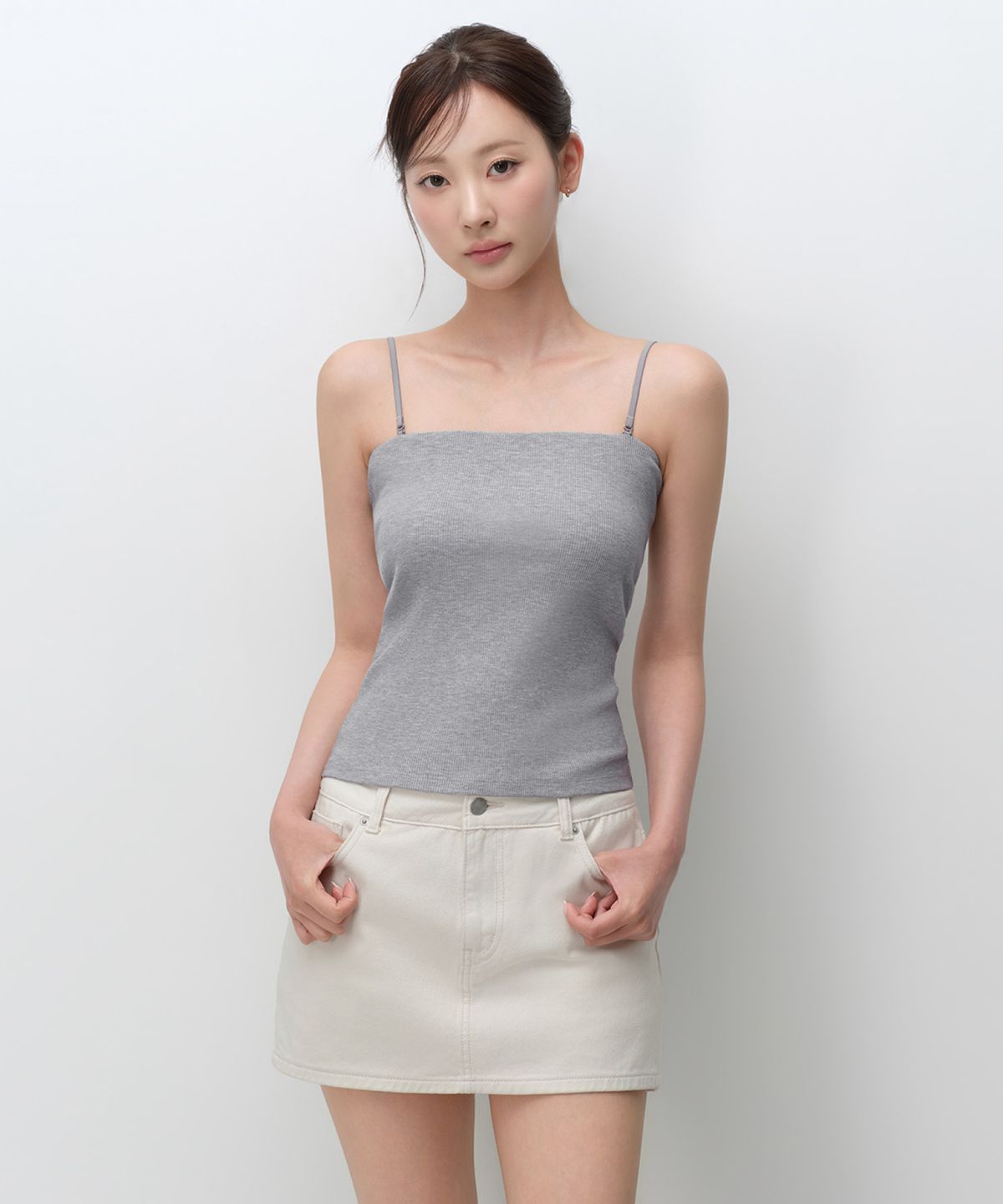 무신사 스탠다드 우먼(MUSINSA STANDARD WOMAN) 우먼즈 튜브 브라 탑 [미디엄 그레이]