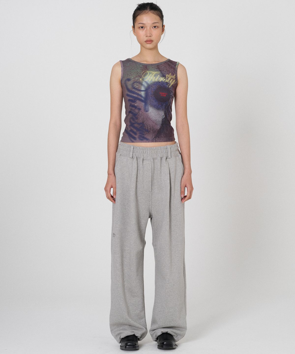 떨스티클럽(THIRSTYCLUB) Comfy 2way Overfit sweat pants - Grey
