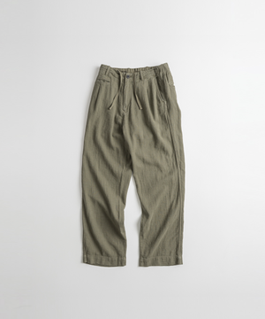 DYED SLUB R/C EASY TROUSERS khaki