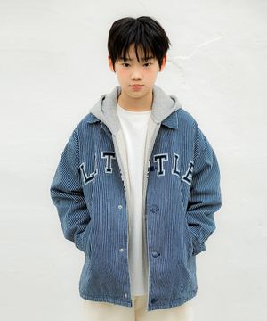 스트라이프 로고 데님 자켓 Blue