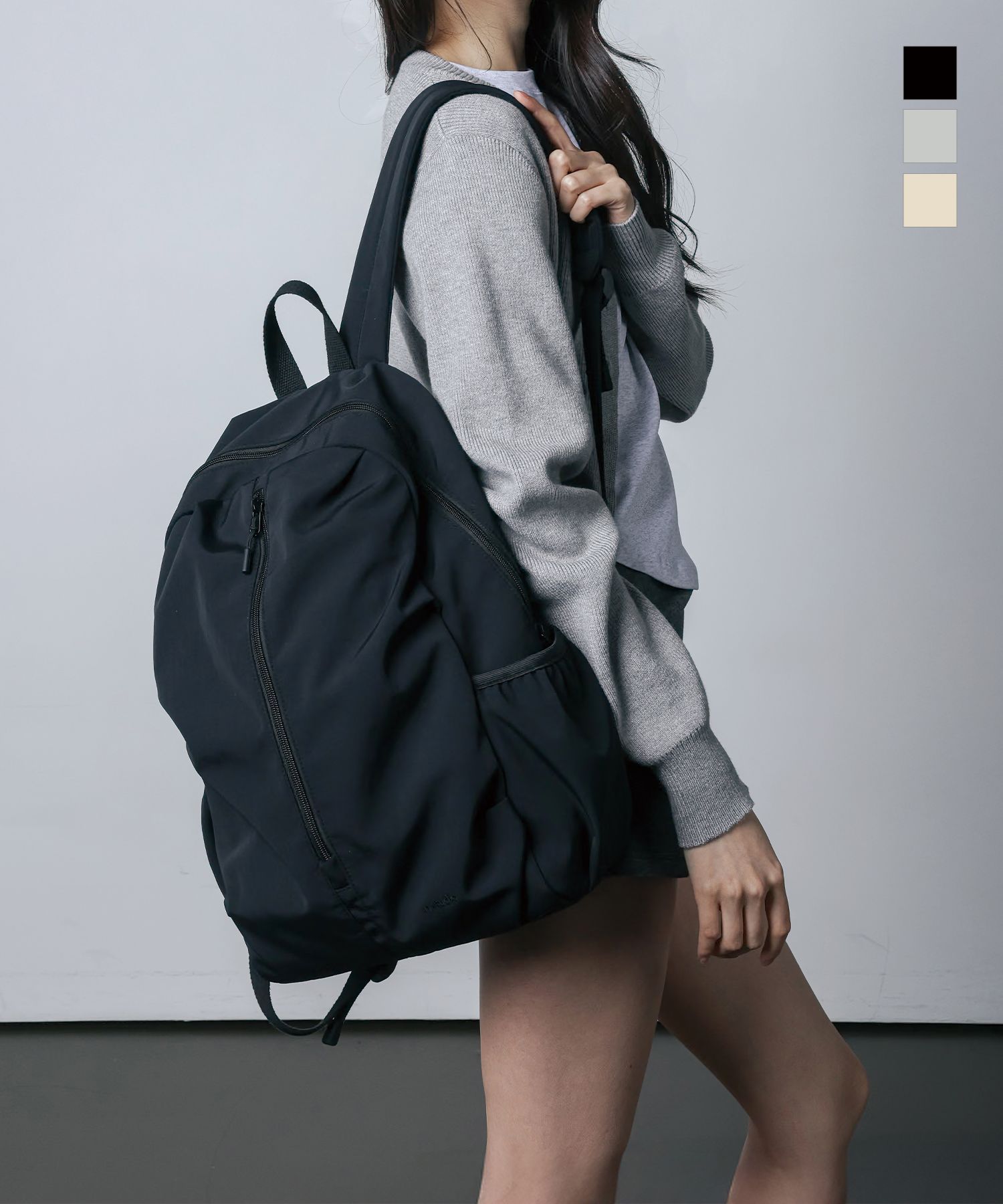 쉘리 나일론 백팩_grey source detail 15