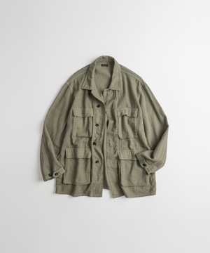DYED SLUB R/C BDU JACKET khaki