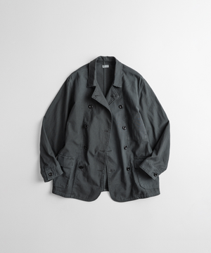 DYED C/L FRENCH DB JACKET faded black