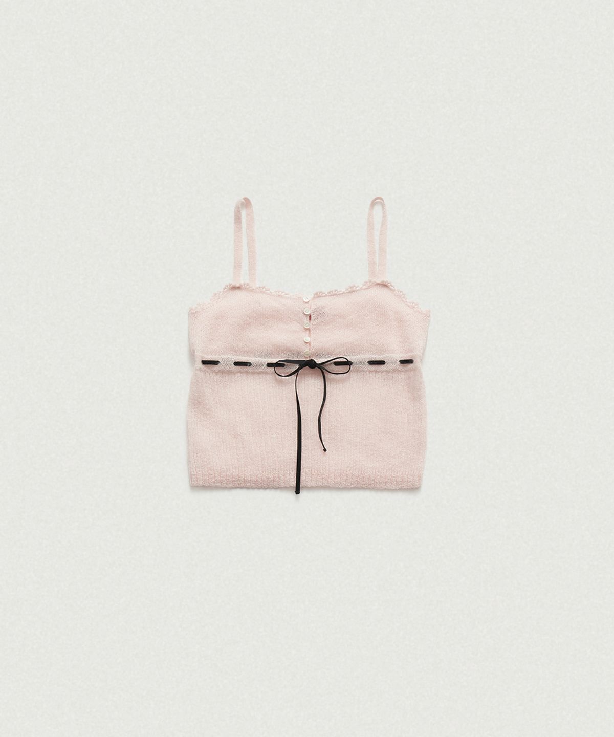 더바넷(THEBARNNET) Plery Lace Knit Sleeveless Top_Light Pink