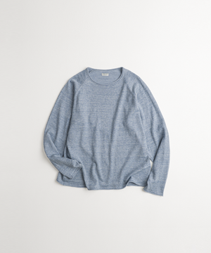 EUROPEAN FLAX™ LINEN ROLL NECK L/S KNIT sea blue
