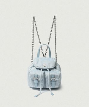 [무신사 단독] Mauve Velvet Chain Backpack_Light Blue