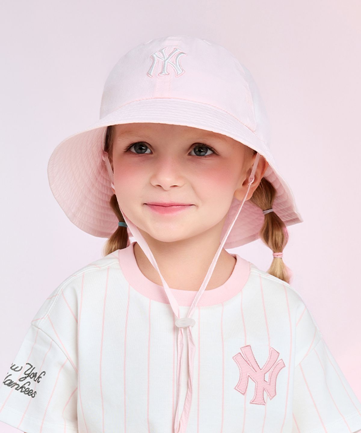 엠엘비 키즈(MLB KIDS) 시어서커 돔햇 NY (L.Pink)