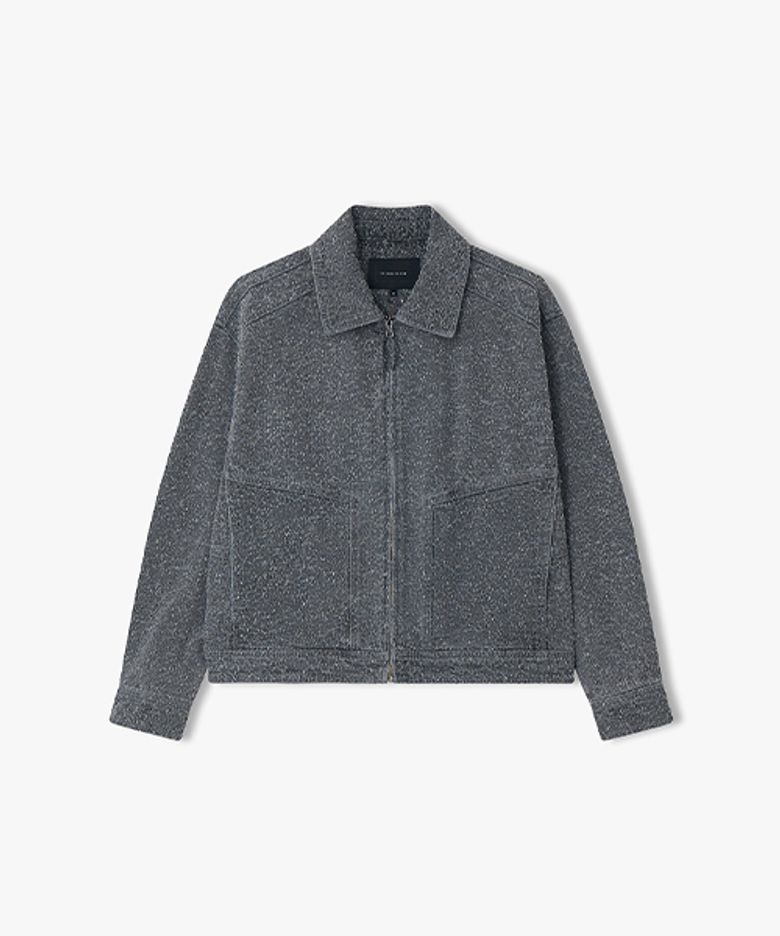 [26SS] LMS32774 그레이 데미지 데님 집업 자켓