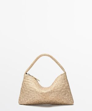 브레이디드 스몰 레더 숄더백