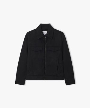 [26SS] LMS22703 블랙 페이크 스웨이드 트러커 점퍼