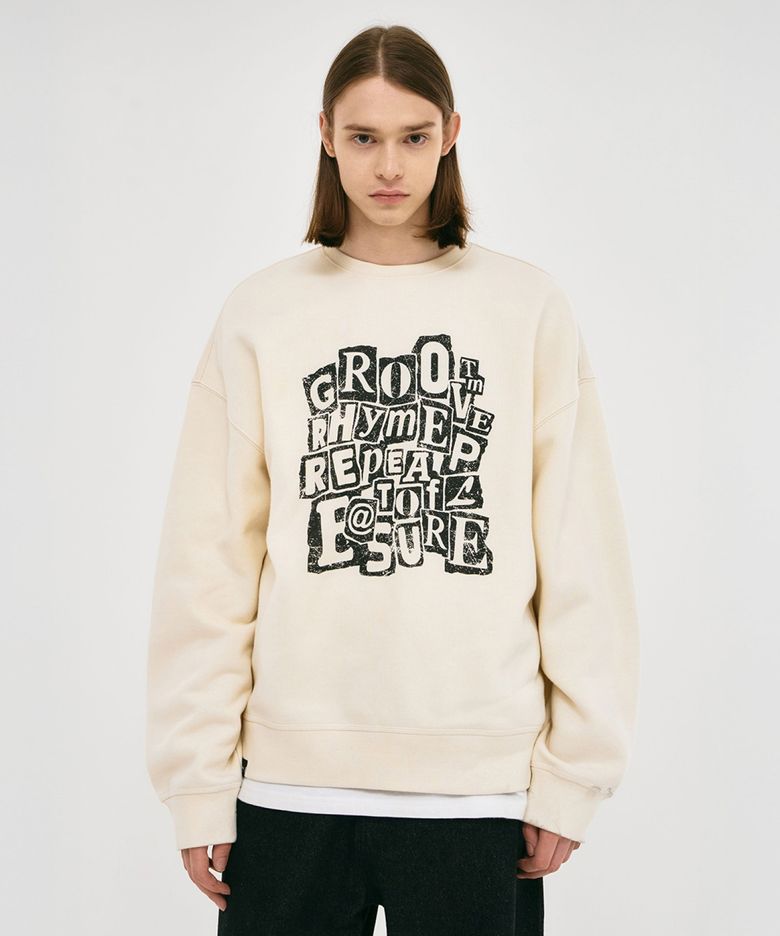 SCATTERED LETTERS SWEATSHIRT (LRSWCTM905M)