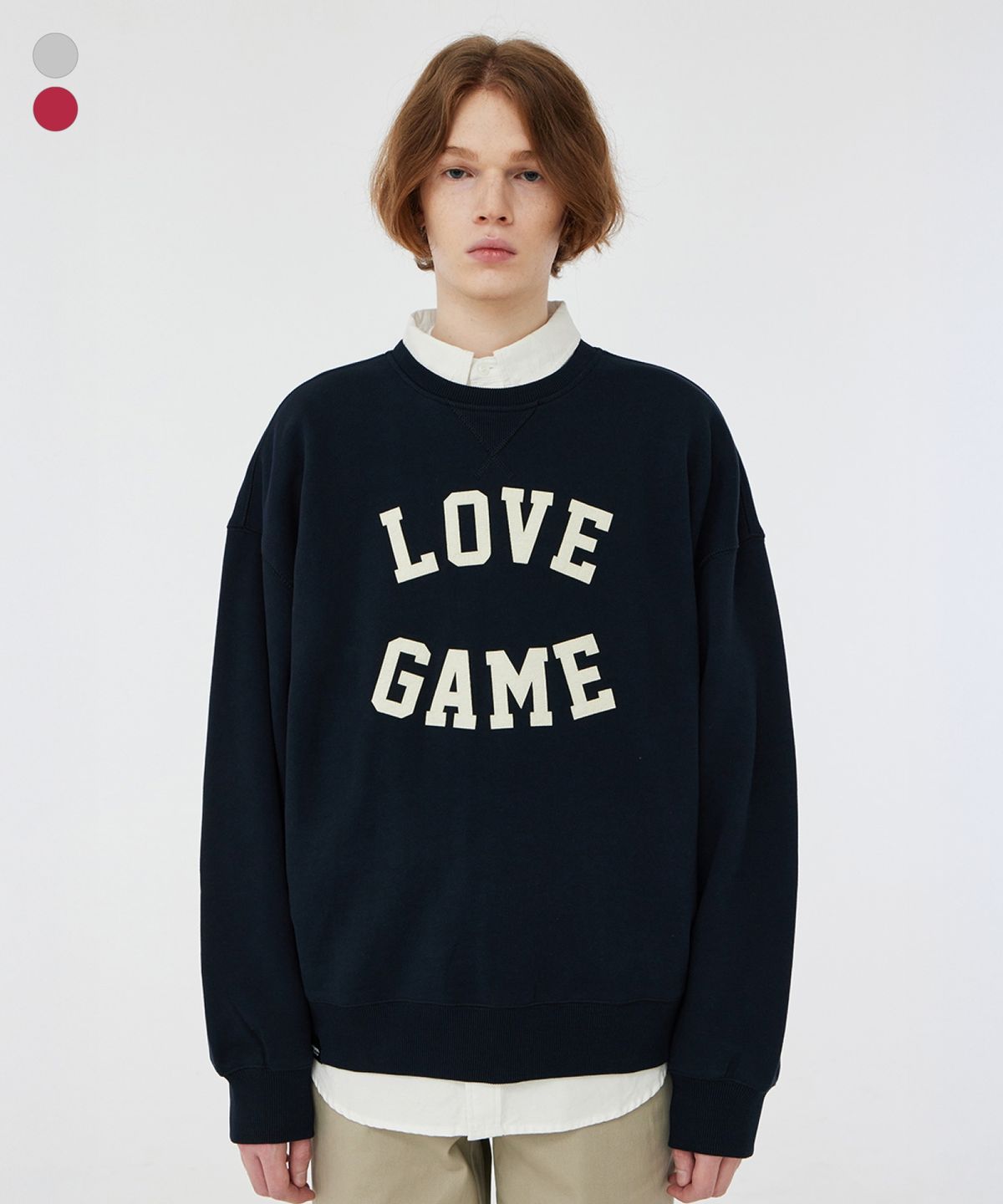그루브라임(GROOVE RHYME) LOVE GAME SWEATSHIRT (LRSFCTM732M)