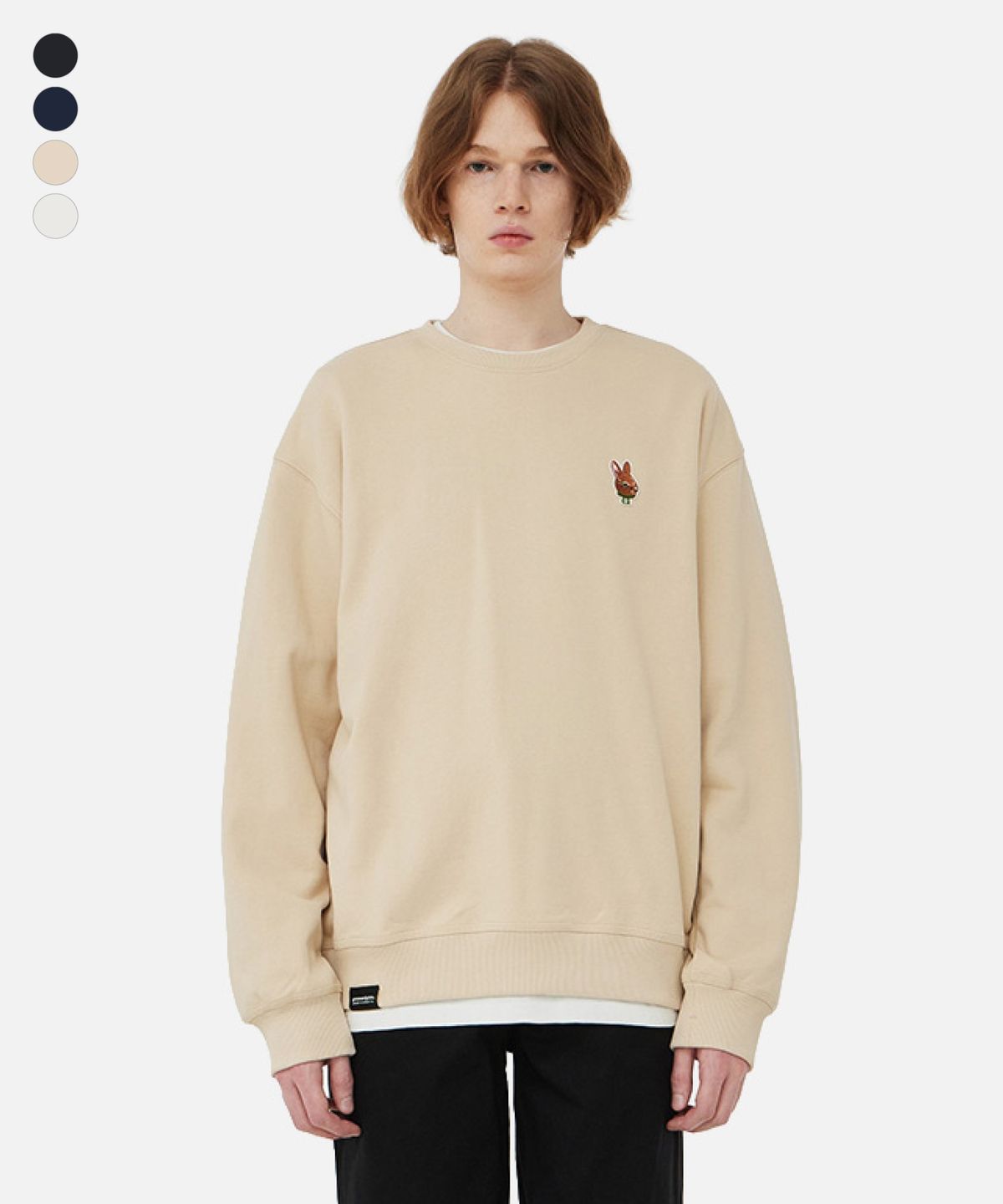 그루브라임(GROOVE RHYME) ANIMAL WAPEN SWEATSHIRT (LRSFCTM729M)