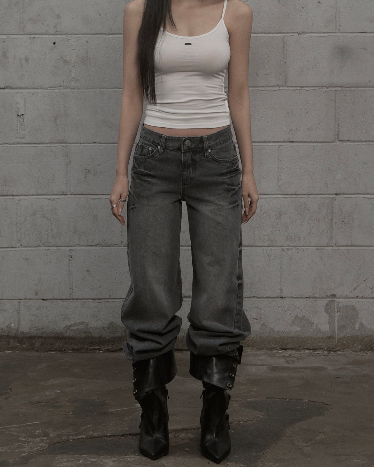 카키포인트(KHAKIPOINT) Record Straight Denim (gray)