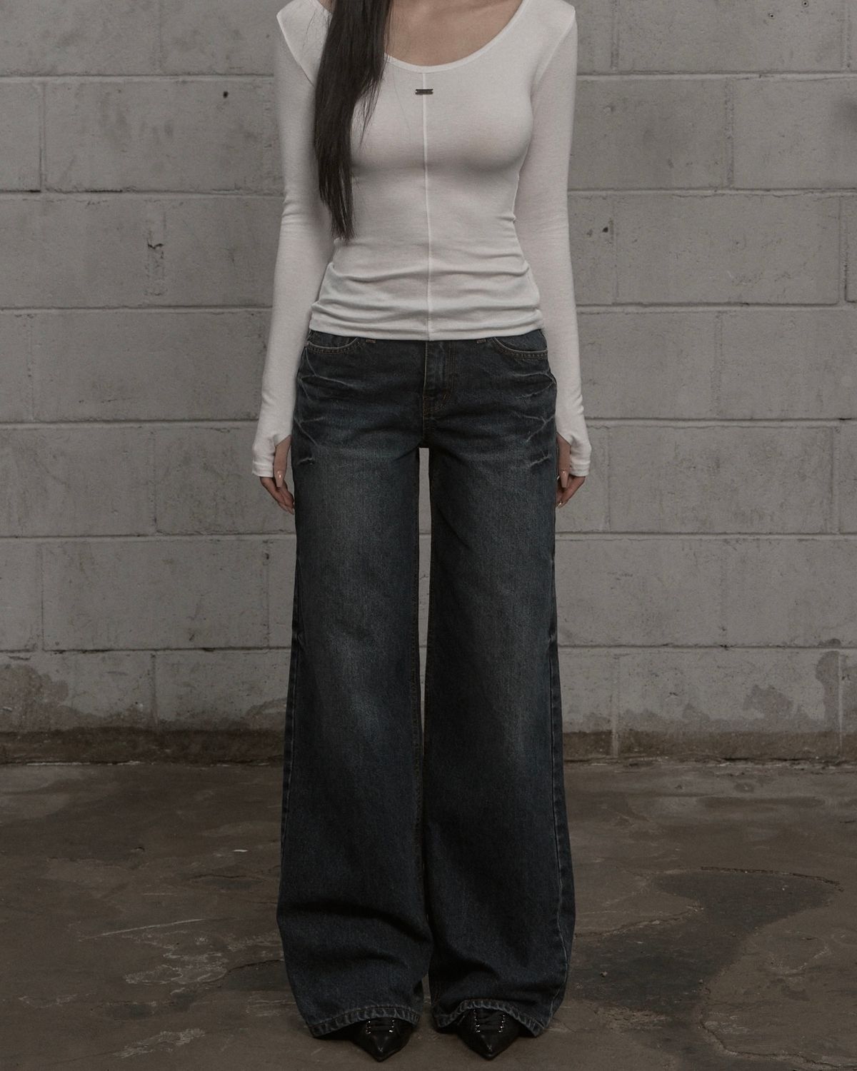 카키포인트(KHAKIPOINT) Record Straight Denim (blue)