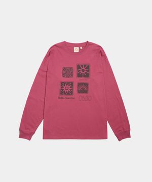 Sun Stamp L/S Tee_Magenta Pink