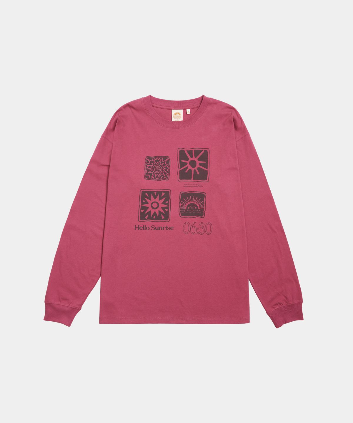헬로 선라이즈(HELLO SUNRISE) Sun Stamp L/S Tee_Magenta Pink