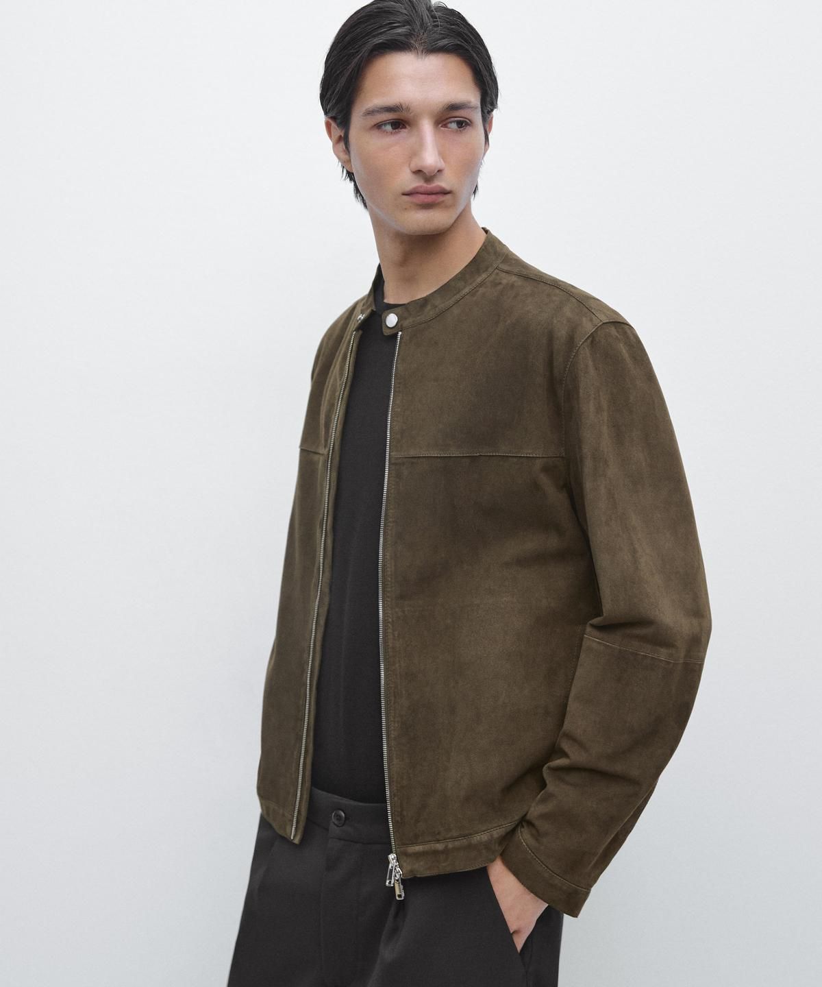 마시모두띠(MASSIMO DUTTI) 스웨이드 레더 재킷