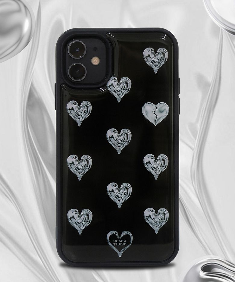 Silver Heart Phone case (에폭시/글라스/맥세이프글라스)