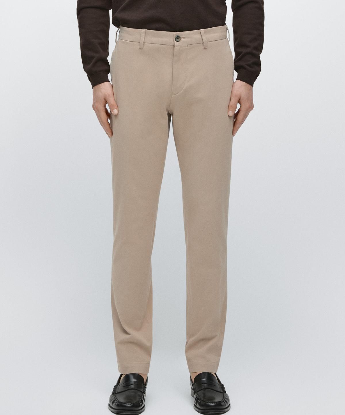 마시모두띠(MASSIMO DUTTI) 코튼 블렌드 슬림핏 팬츠