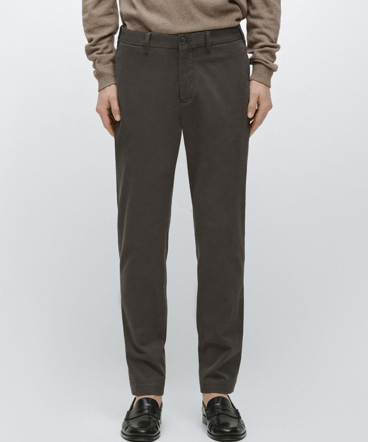 마시모두띠(MASSIMO DUTTI) 코튼 블렌드 슬림핏 팬츠
