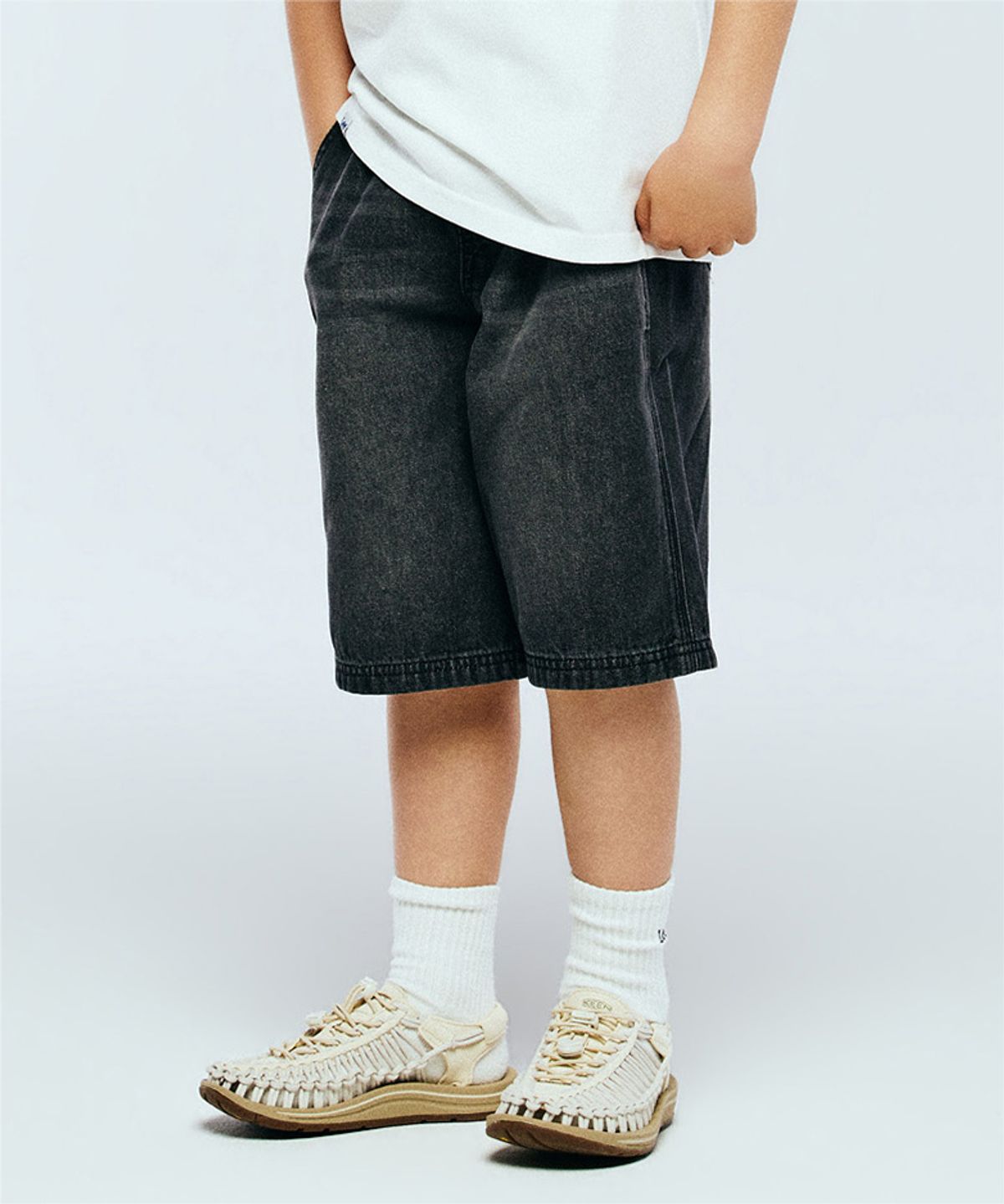 리 키즈(LEE KIDS) 버뮤다 이지 하프 데님 그레이 LK2602IS51GR
