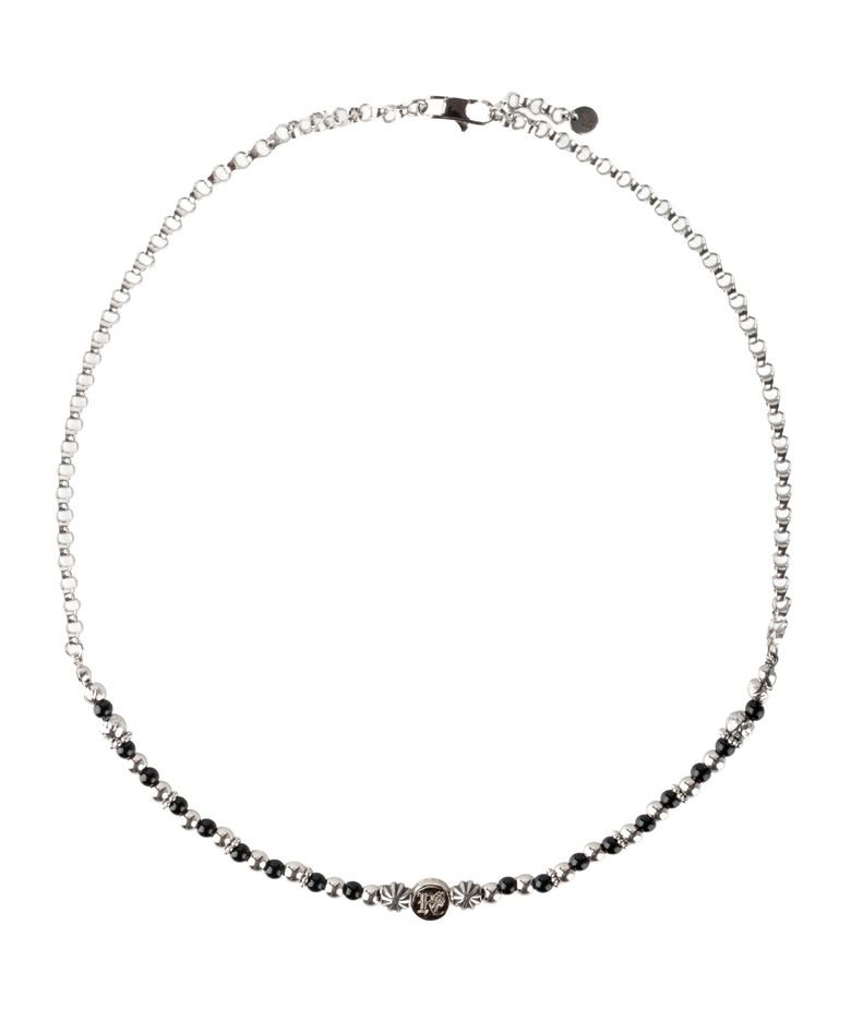 WESTERN BEADS CHAIN NECKLACE - BLACK