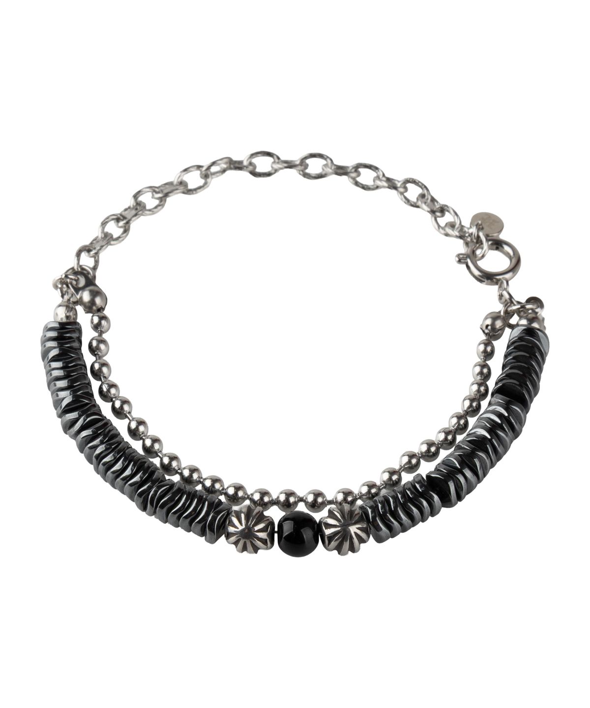 알에스에스씨(RSSC) CHAIN LAYERED BEADS BRACELET - BLACK