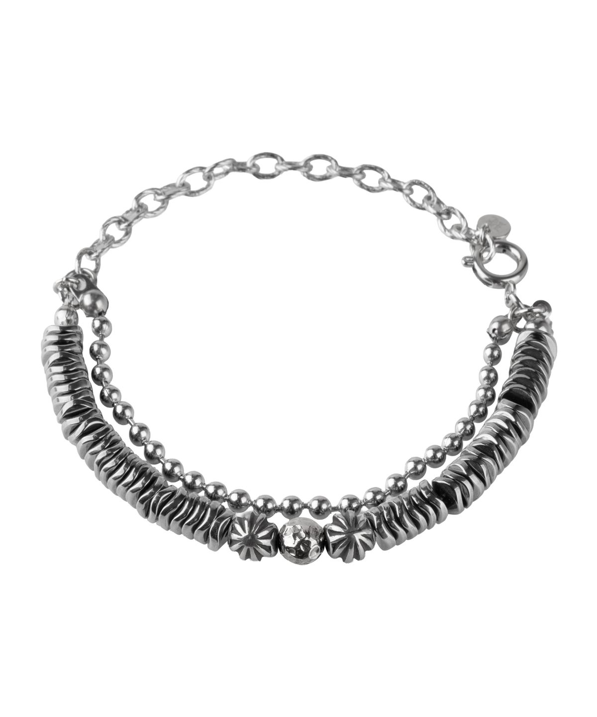 알에스에스씨(RSSC) CHAIN LAYERED BEADS BRACELET - METAL
