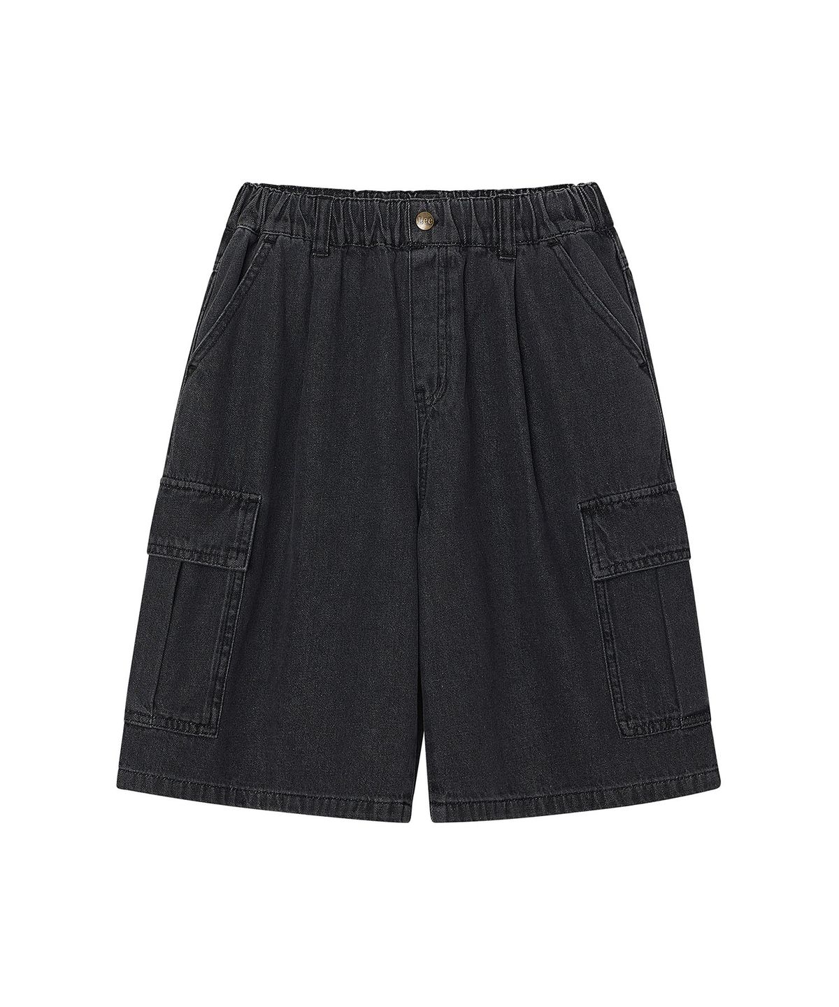 리 키즈(LEE KIDS) 와이드핏 버뮤다 카고 6부 팬츠 블랙 LK2602IS01BK