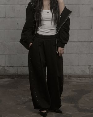 Steel Stud Sweat Pants (black)
