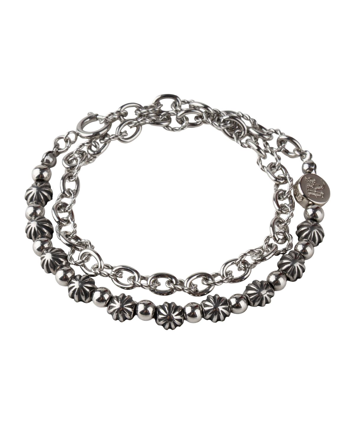 알에스에스씨(RSSC) CONCHO BEADS BRACELET - SURGICAL STEEL