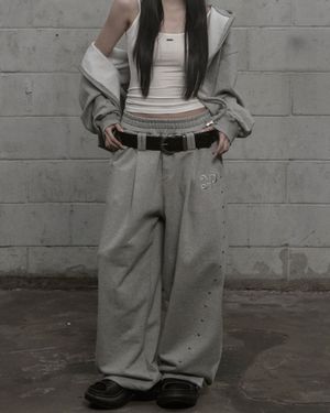 Steel Stud Sweat Pants (gray)