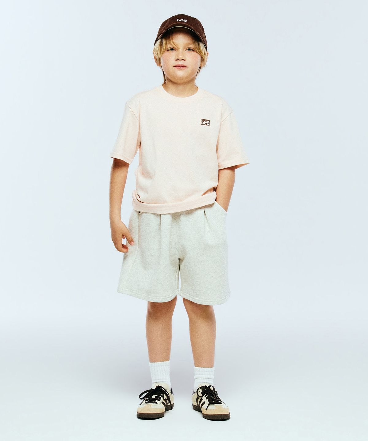 리 키즈(LEE KIDS) 스몰로고 셋업 피치 LK2602SU52PE