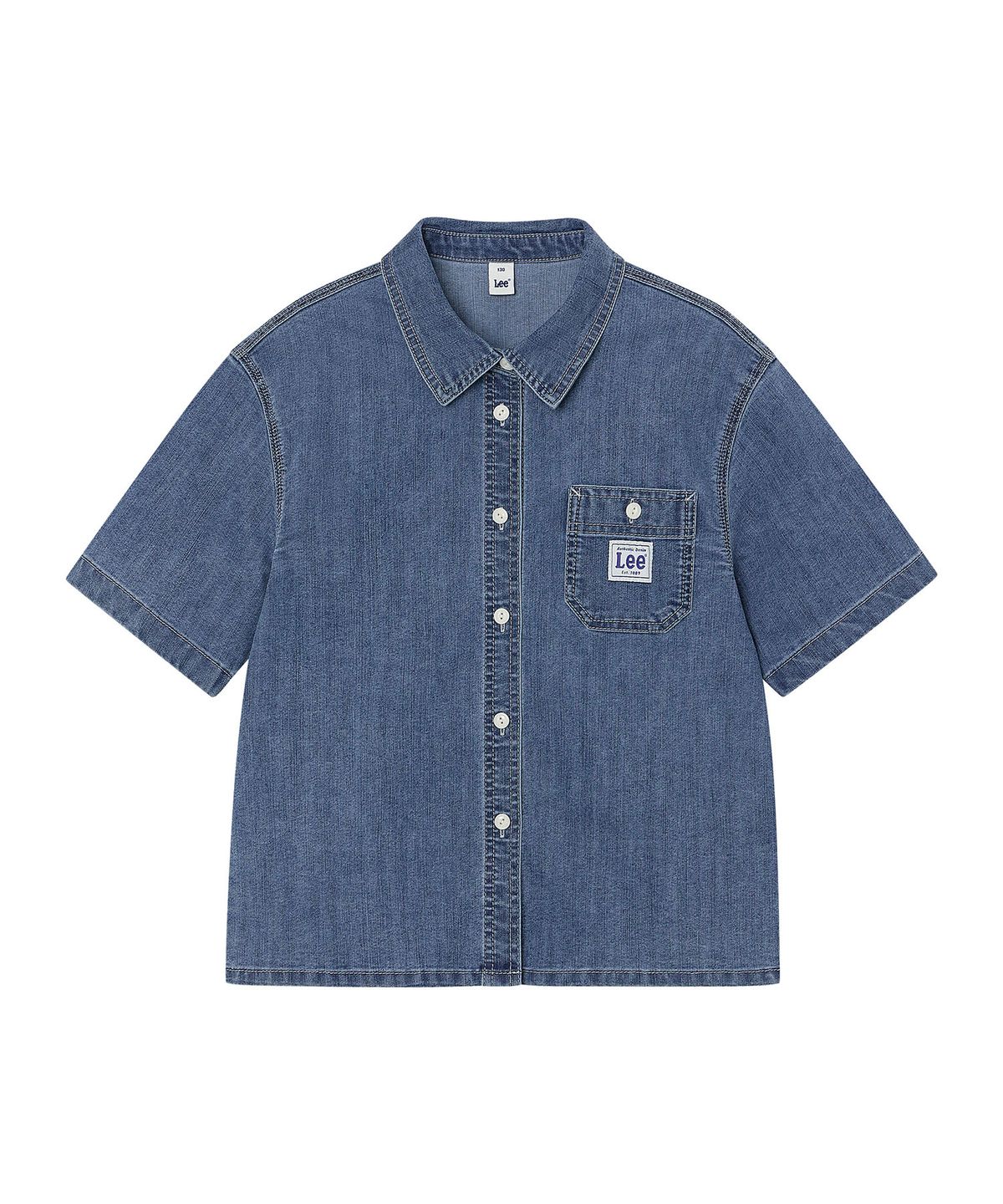 리 키즈(LEE KIDS) 데님 반팔 셔켓 인디고 LK2602SS01IN
