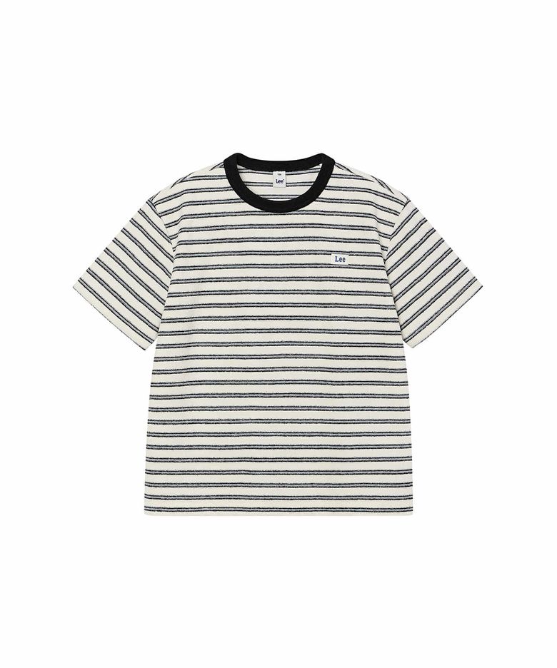 테리 스트라이프 티셔츠 블랙 LK2602ST93BK
