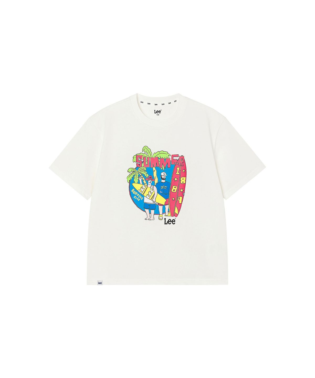 리 키즈(LEE KIDS) 핫썸머 서핑 그래픽 티셔츠 화이트 LK2602ST92WH