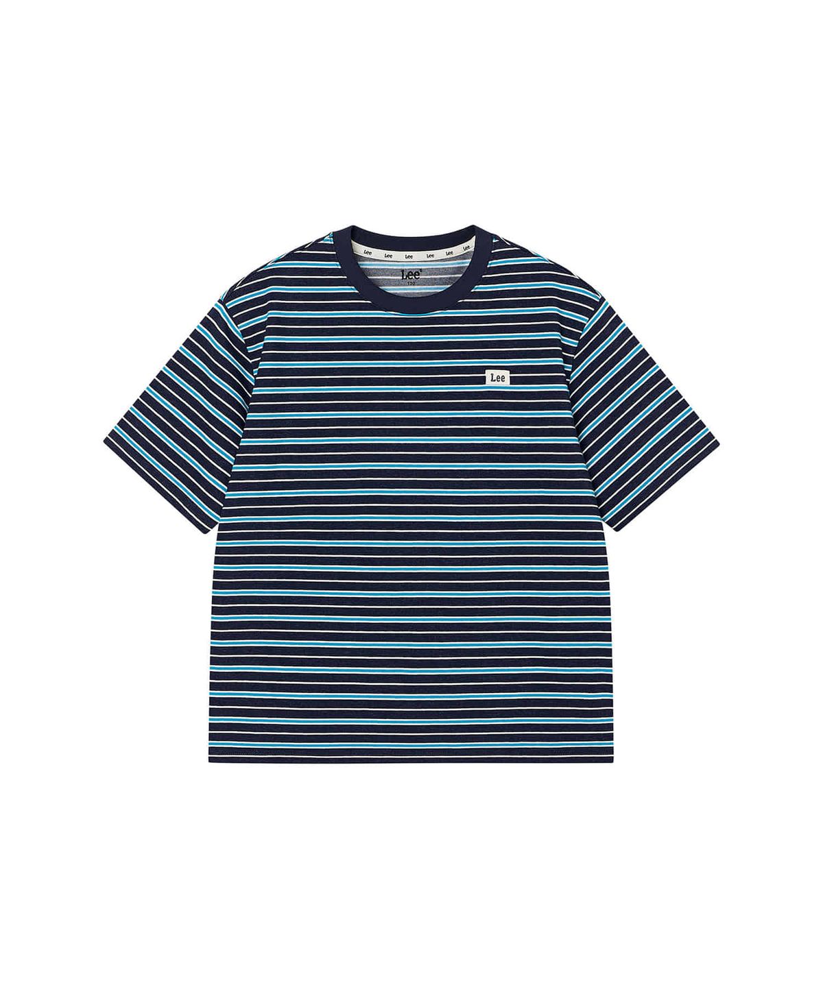 리 키즈(LEE KIDS) 시그니처 멀티 스트라이프 티셔츠 네이비 LK2602ST82NA