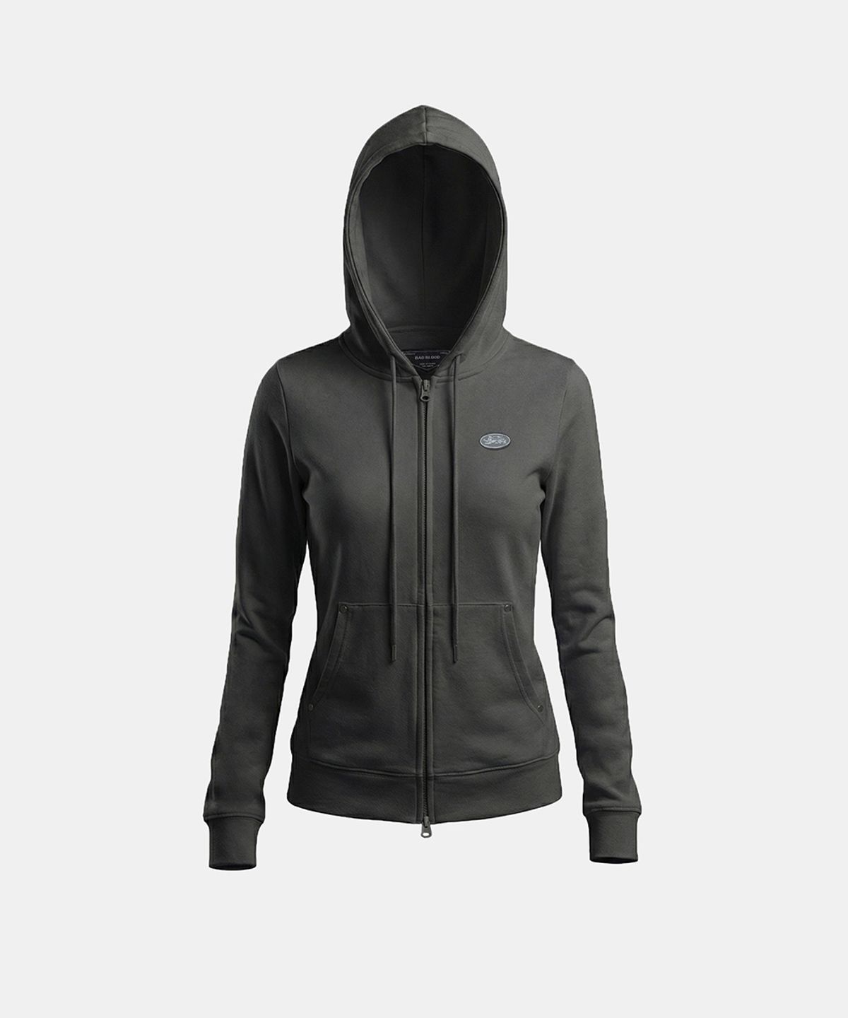 배드블러드(BADBLOOD) BS Soft Terry Zip-Up Hoodie - Charcoal