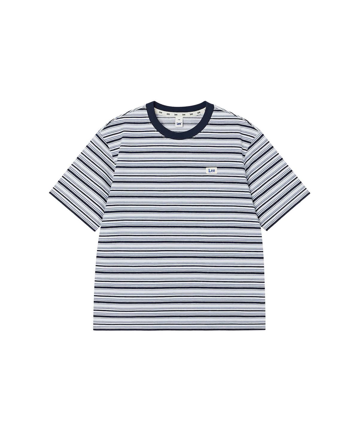 리 키즈(LEE KIDS) 멀티 스트라이프 티셔츠 스카이블루 LK2602ST81SB