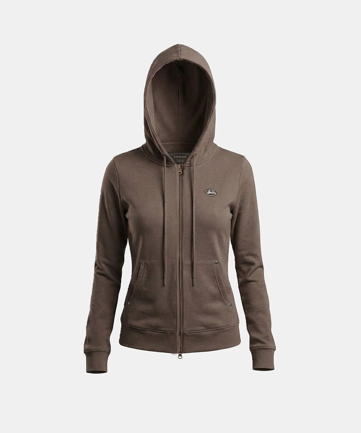 배드블러드(BADBLOOD) BS Soft Terry Zip-Up Hoodie - Brown