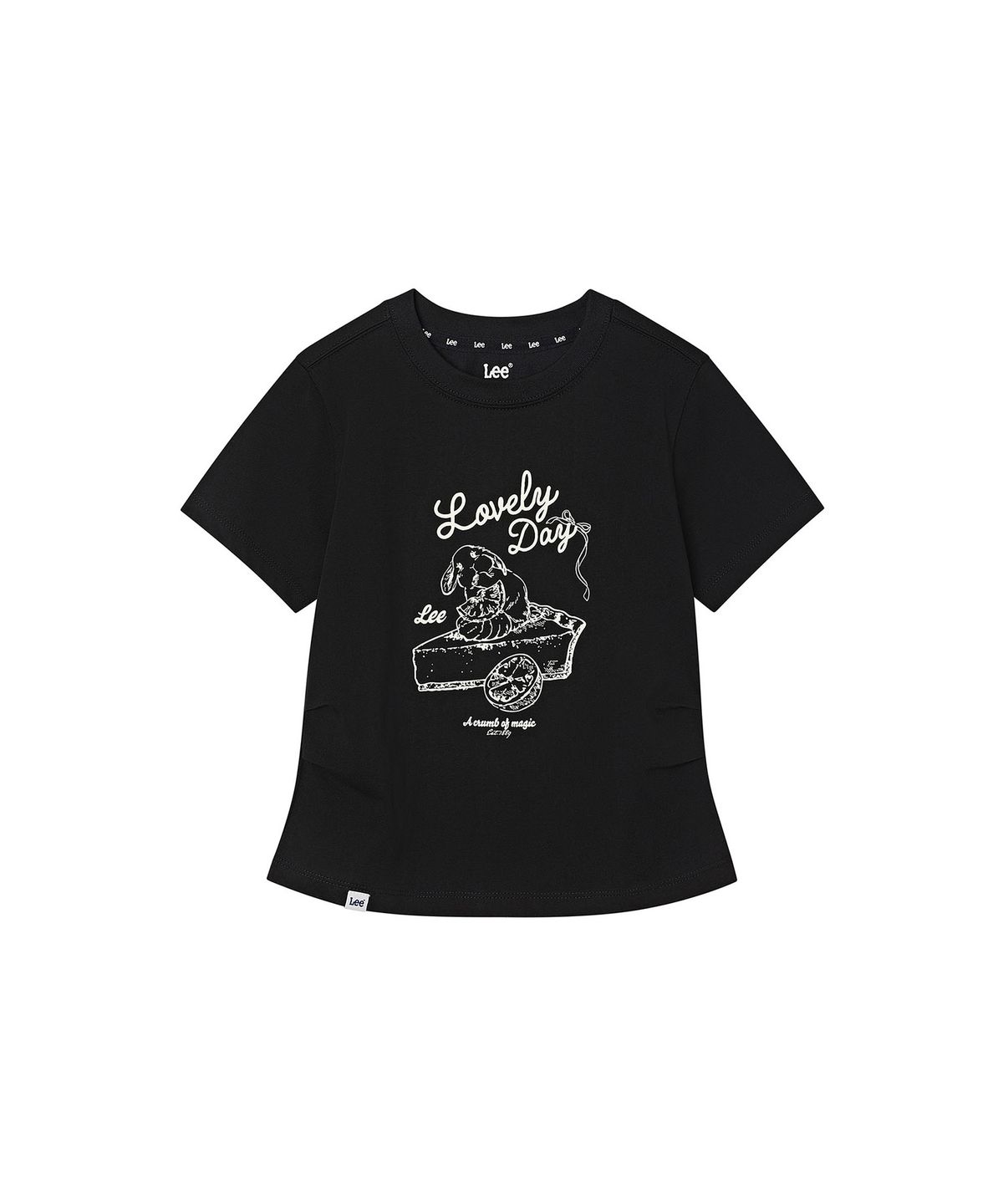 리 키즈(LEE KIDS) 디저트 그래픽 셔링 티셔츠 블랙 LK2602ST75BK