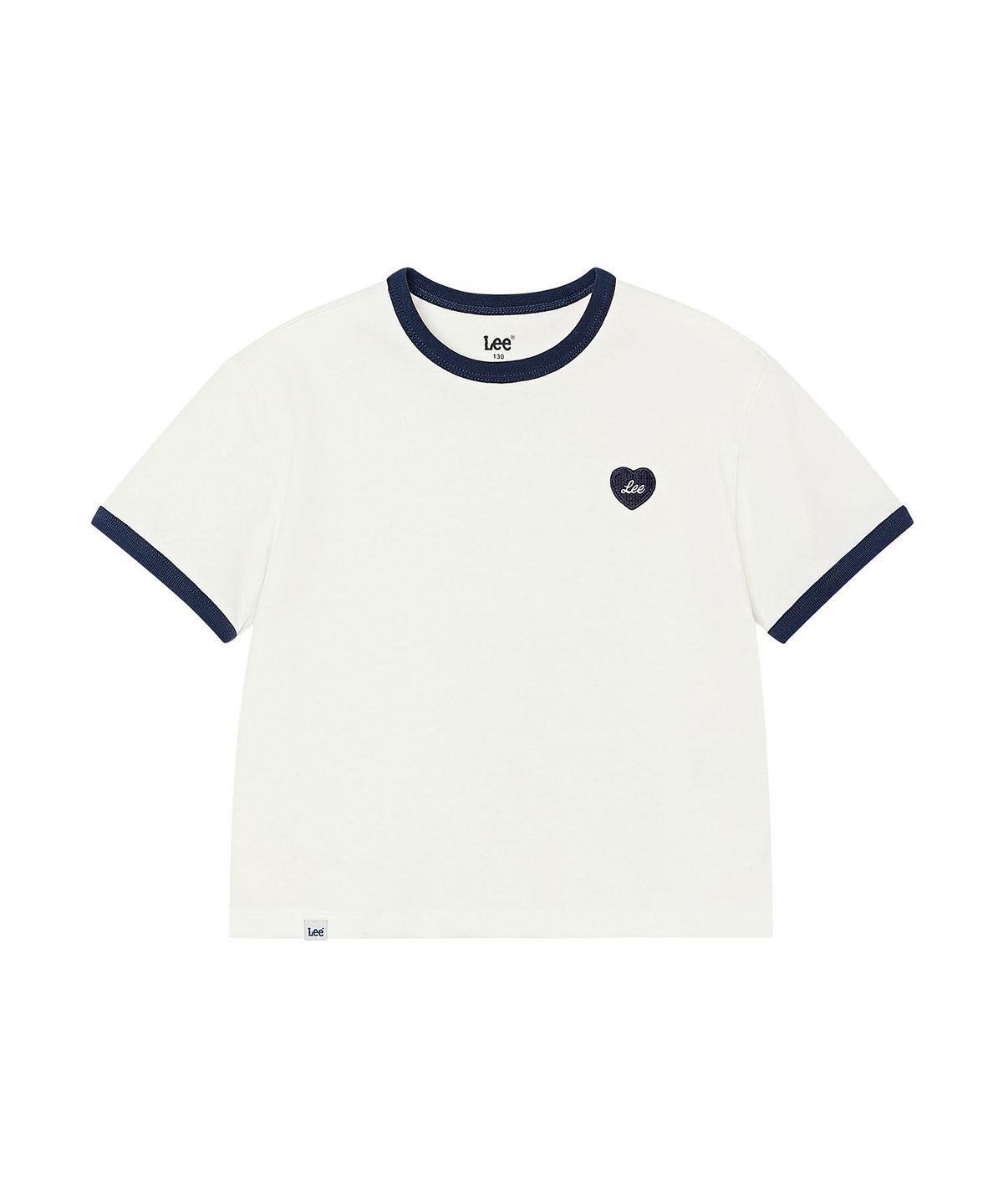 리 키즈(LEE KIDS) 하트 로고 링거티셔츠 화이트 LK2602ST71WH