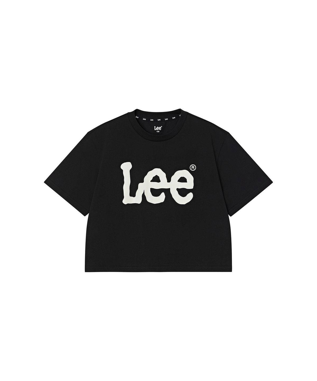 리 키즈(LEE KIDS) 에센셜 빅트위치 크롭티셔츠 블랙 LK2602ST70BK