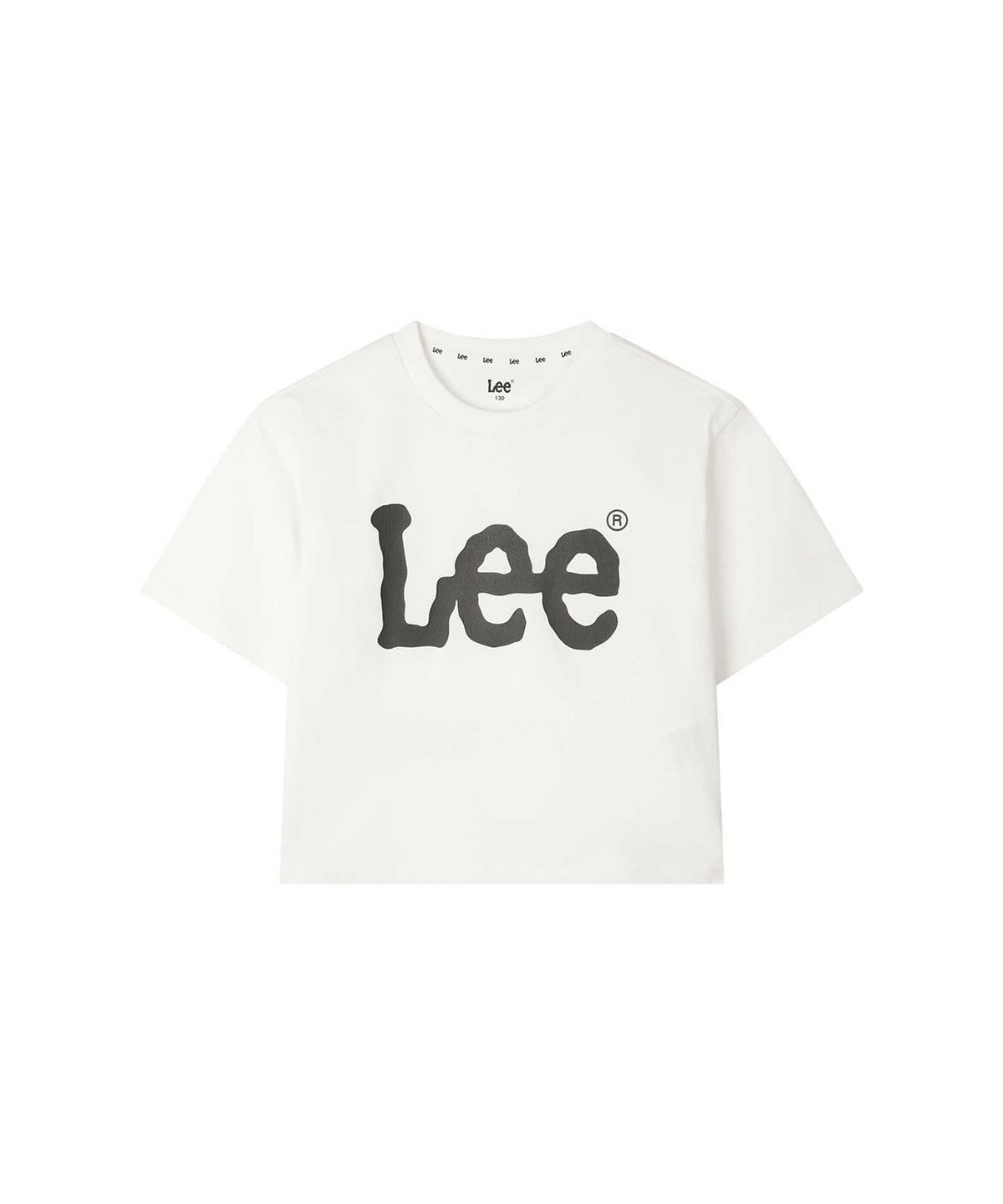 리 키즈(LEE KIDS) 에센셜 빅트위치 크롭티셔츠 화이트 LK2602ST70WH