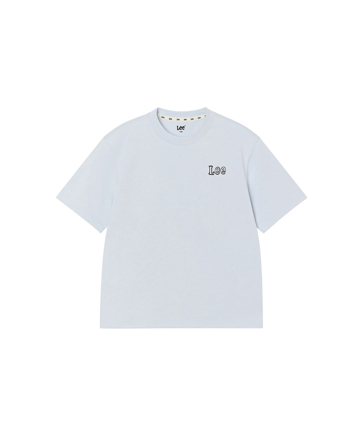 리 키즈(LEE KIDS) 크레용 베어LEE 백그래픽 티셔츠 스카이블루 LK2602ST48SB