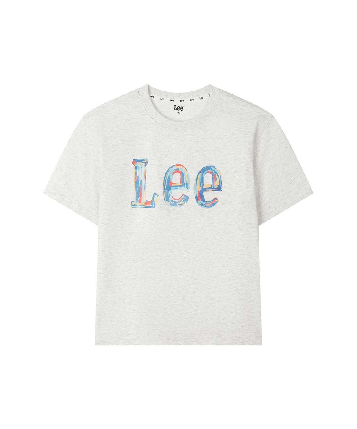 리 키즈(LEE KIDS) 크레용 빅트위치 로고 티셔츠 화이트멜란지 LK2602ST47WM